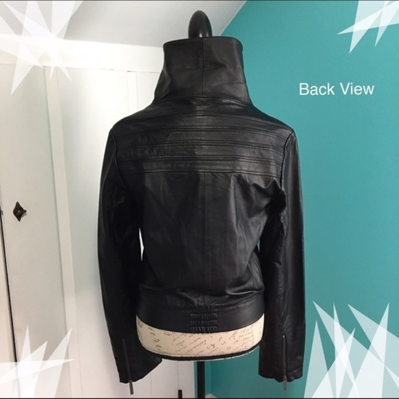 Black Leather Nixon The Ish Jacket - Picture 3 of 8
